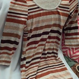 Gray neutral color medium size dress with long sleeves